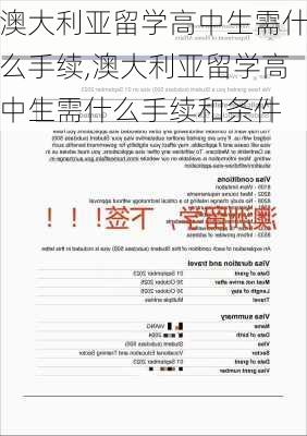 澳大利亚留学高中生需什么手续,澳大利亚留学高中生需什么手续和条件