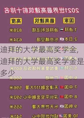 迪拜的大学最高奖学金,迪拜的大学最高奖学金是多少