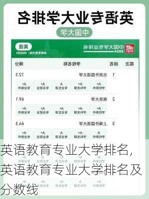 英语教育专业大学排名,英语教育专业大学排名及分数线