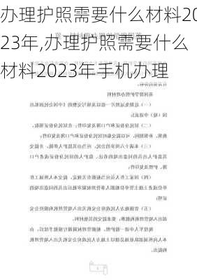 办理护照需要什么材料2023年,办理护照需要什么材料2023年手机办理