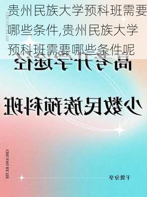 贵州民族大学预科班需要哪些条件,贵州民族大学预科班需要哪些条件呢