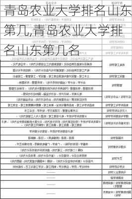 青岛农业大学排名山东第几,青岛农业大学排名山东第几名