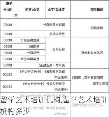 留学艺术培训机构,留学艺术培训机构多少