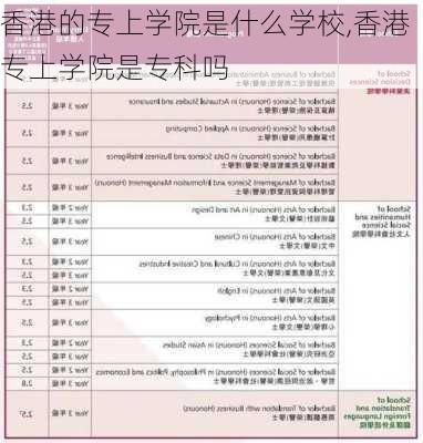 香港的专上学院是什么学校,香港专上学院是专科吗