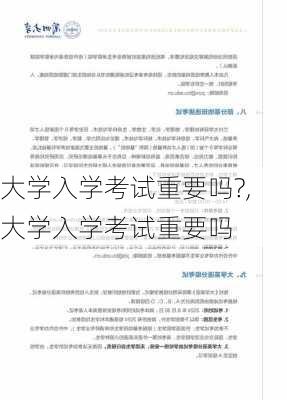 大学入学考试重要吗?,大学入学考试重要吗