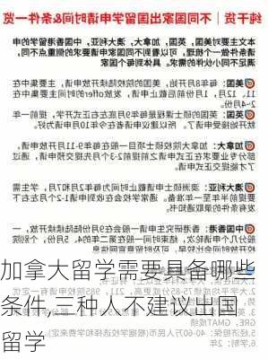 加拿大留学需要具备哪些条件,三种人不建议出国留学