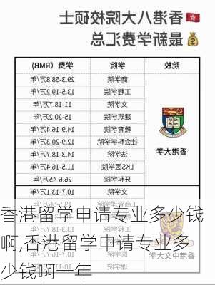 香港留学申请专业多少钱啊,香港留学申请专业多少钱啊一年