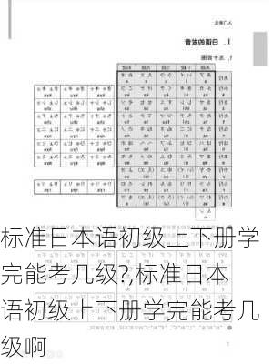 标准日本语初级上下册学完能考几级?,标准日本语初级上下册学完能考几级啊