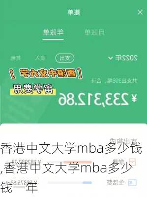 香港中文大学mba多少钱,香港中文大学mba多少钱一年