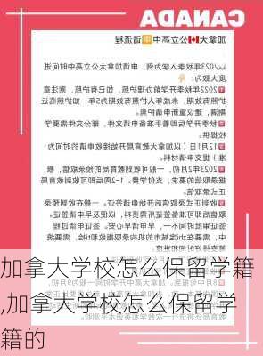 加拿大学校怎么保留学籍,加拿大学校怎么保留学籍的