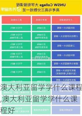 澳大利亚留学学什么课程,澳大利亚留学学什么课程好