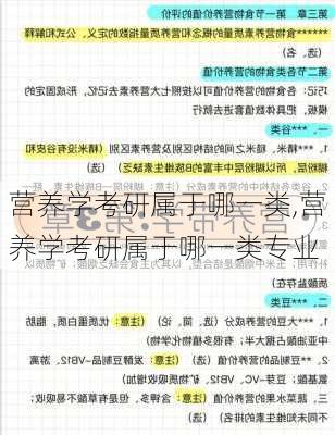 营养学考研属于哪一类,营养学考研属于哪一类专业