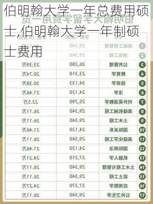 伯明翰大学一年总费用硕士,伯明翰大学一年制硕士费用