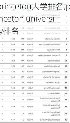 princeton大学排名,princeton university排名