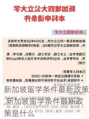 新加坡留学条件最新政策,新加坡留学条件最新政策是什么