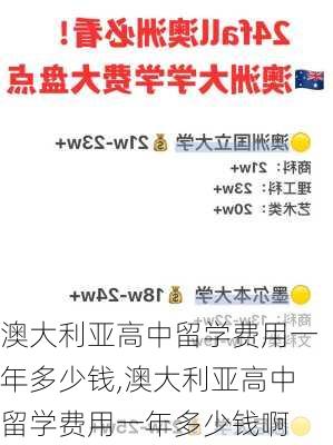 澳大利亚高中留学费用一年多少钱,澳大利亚高中留学费用一年多少钱啊