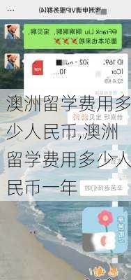 澳洲留学费用多少人民币,澳洲留学费用多少人民币一年