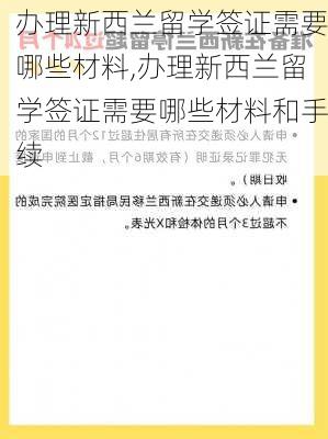 办理新西兰留学签证需要哪些材料,办理新西兰留学签证需要哪些材料和手续