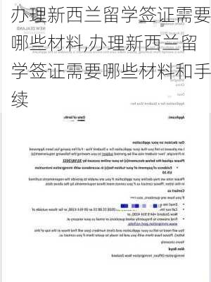 办理新西兰留学签证需要哪些材料,办理新西兰留学签证需要哪些材料和手续