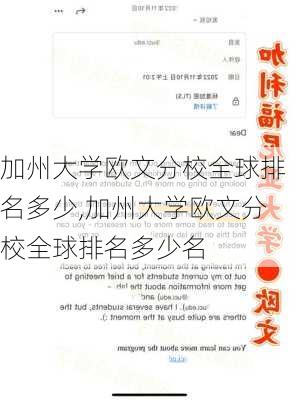 加州大学欧文分校全球排名多少,加州大学欧文分校全球排名多少名