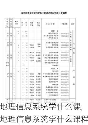 地理信息系统学什么课,地理信息系统学什么课程