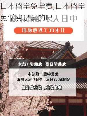 日本留学免学费,日本留学免学费是真的吗