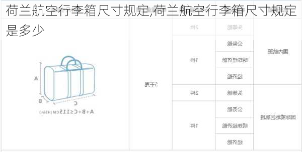 荷兰航空行李箱尺寸规定,荷兰航空行李箱尺寸规定是多少