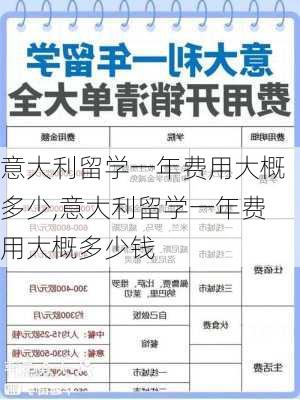 意大利留学一年费用大概多少,意大利留学一年费用大概多少钱