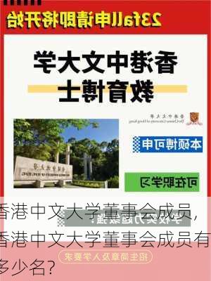 香港中文大学董事会成员,香港中文大学董事会成员有多少名?