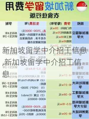 新加坡留学中介招工信息,新加坡留学中介招工信息