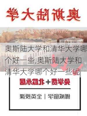 奥斯陆大学和清华大学哪个好一些,奥斯陆大学和清华大学哪个好一些呢