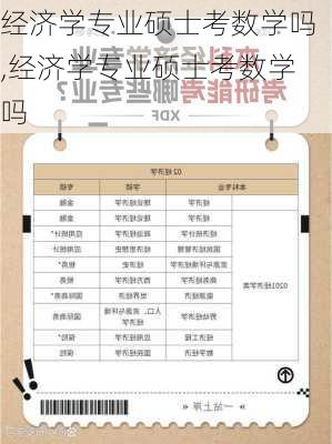 经济学专业硕士考数学吗,经济学专业硕士考数学吗