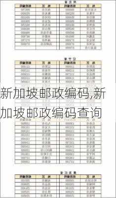 新加坡邮政编码,新加坡邮政编码查询