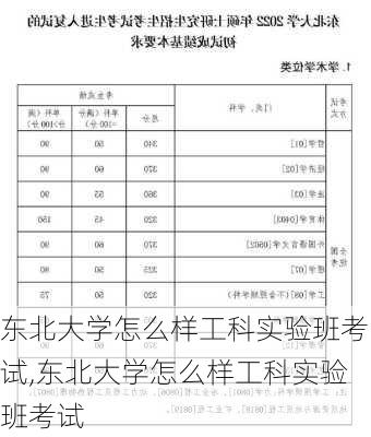 东北大学怎么样工科实验班考试,东北大学怎么样工科实验班考试