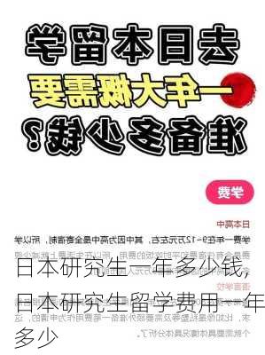 日本研究生一年多少钱,日本研究生留学费用一年多少