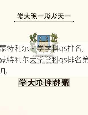 蒙特利尔大学学科qs排名,蒙特利尔大学学科qs排名第几