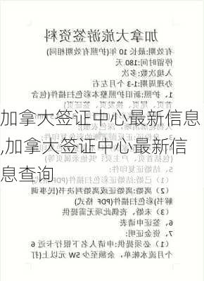 加拿大签证中心最新信息,加拿大签证中心最新信息查询