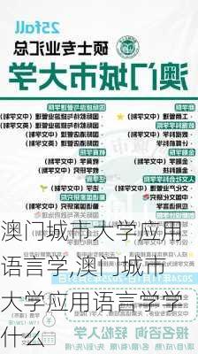 澳门城市大学应用语言学,澳门城市大学应用语言学学什么