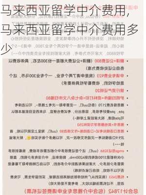 马来西亚留学中介费用,马来西亚留学中介费用多少