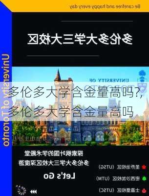 多伦多大学含金量高吗?,多伦多大学含金量高吗