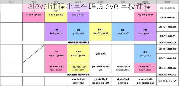 alevel课程小学有吗,alevel学校课程