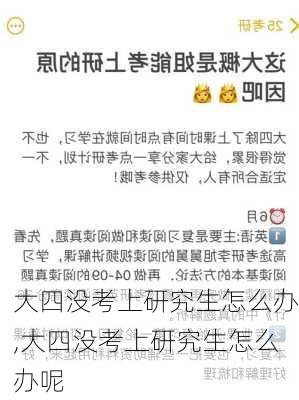 大四没考上研究生怎么办,大四没考上研究生怎么办呢