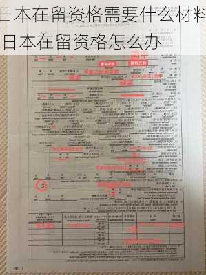 日本在留资格需要什么材料,日本在留资格怎么办