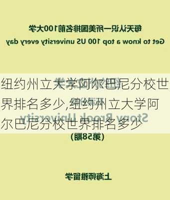 纽约州立大学阿尔巴尼分校世界排名多少,纽约州立大学阿尔巴尼分校世界排名多少