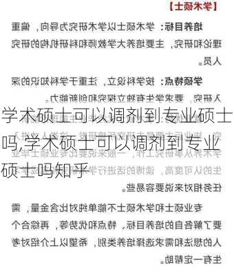 学术硕士可以调剂到专业硕士吗,学术硕士可以调剂到专业硕士吗知乎