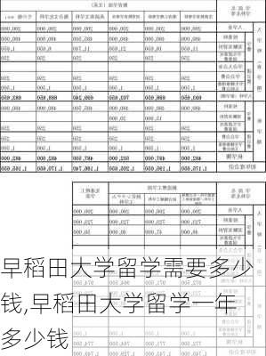 早稻田大学留学需要多少钱,早稻田大学留学一年多少钱