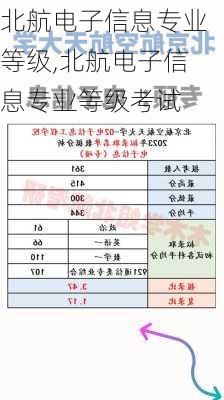 北航电子信息专业等级,北航电子信息专业等级考试