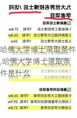 哈佛大学博士录取条件,哈佛大学博士录取条件是什么