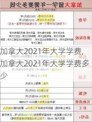 加拿大2021年大学学费,加拿大2021年大学学费多少