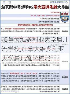 加拿大维多利亚大学属几流学校,加拿大维多利亚大学属几流学校呢